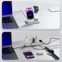 Estación de carga inalámbrico 3 en 1 para Apple – Compatible con iPhone, Apple Watch y AirPods - Imagen 3
