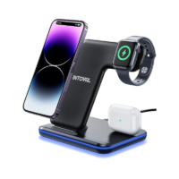 Estación de carga 3 en 1 compatible con Apple – carga simultánea para iPhone, Watch y AirPods