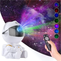 Proyector de Astronauta con luz de estrellas y galaxias para niños y decoración de cuartos